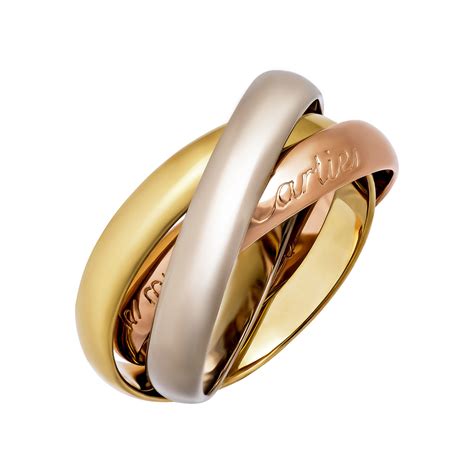 cartier three tone ring|cartier trinity ring price.